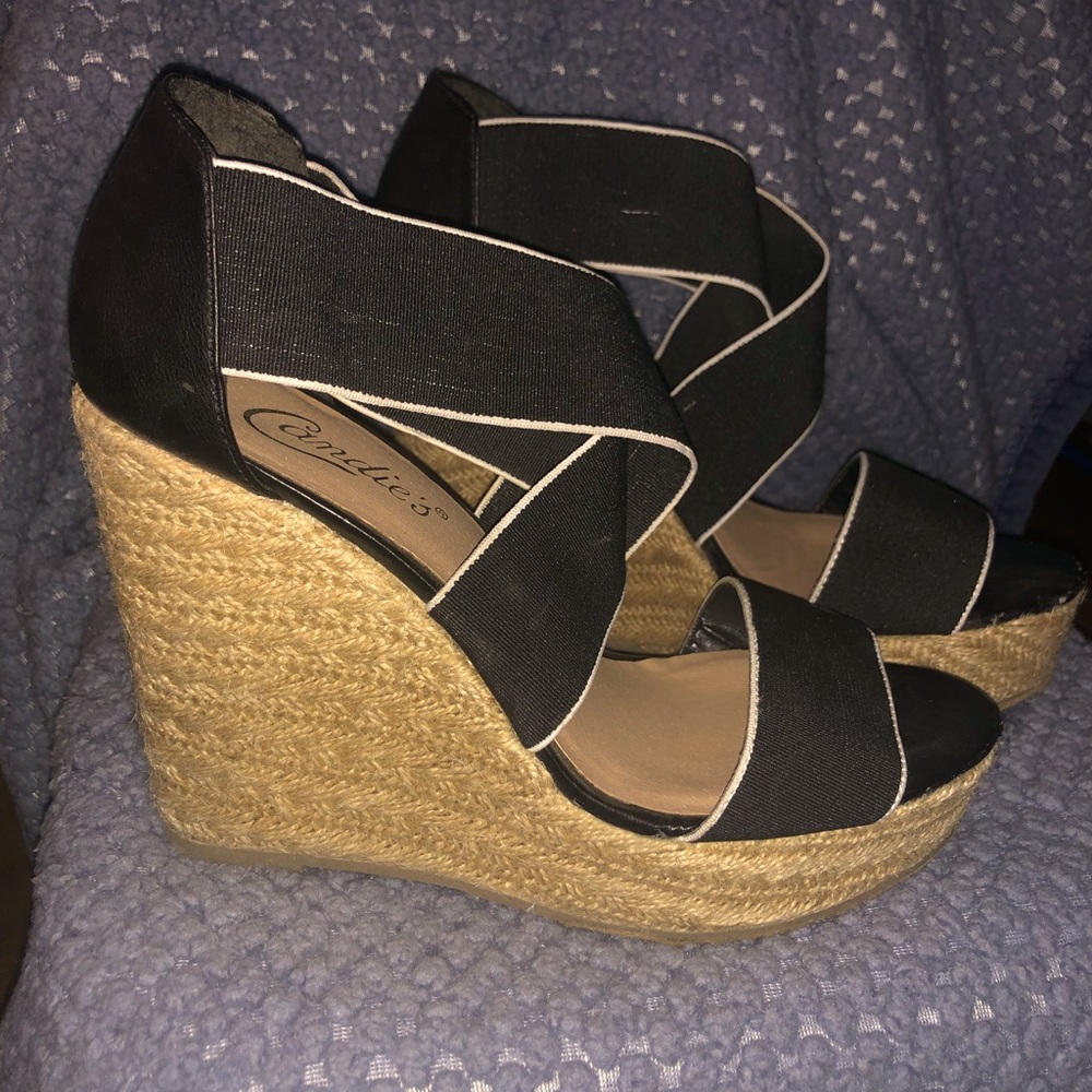 Candies, size 8, wedge heels.